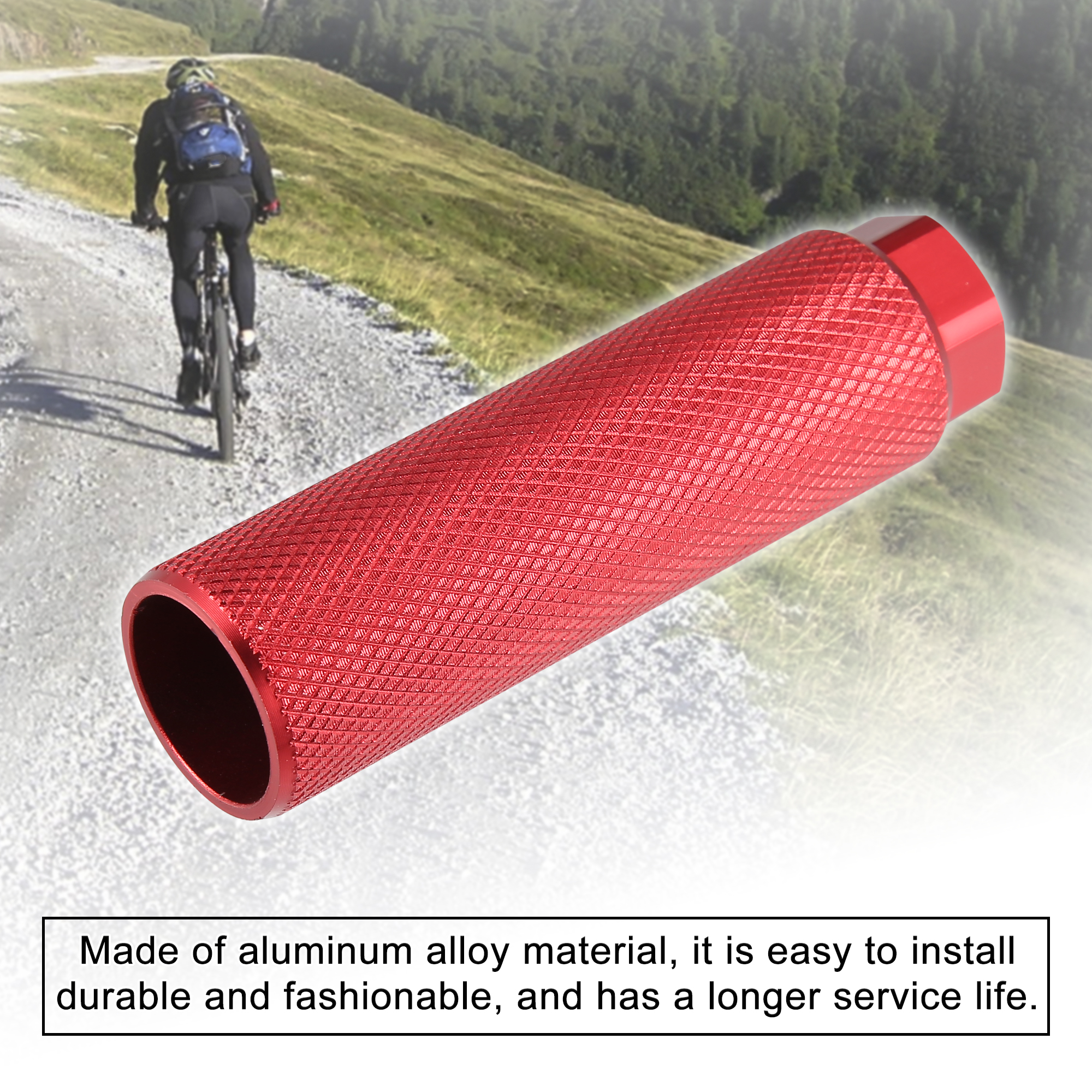 X Autohaux-pedales antideslizantes de aleación de aluminio para bicicleta de montaña y carretera, pedales para reposapiés de eje, BMX