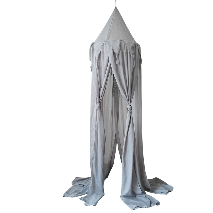 Culla Tenda Nappe Del Merletto Del bambino Culla Letto di Compensazione Tende A Baldacchino Kinderbed Bambini Letti Zanzara rete Bambini per la stanza Del bambino decorazione: grigio