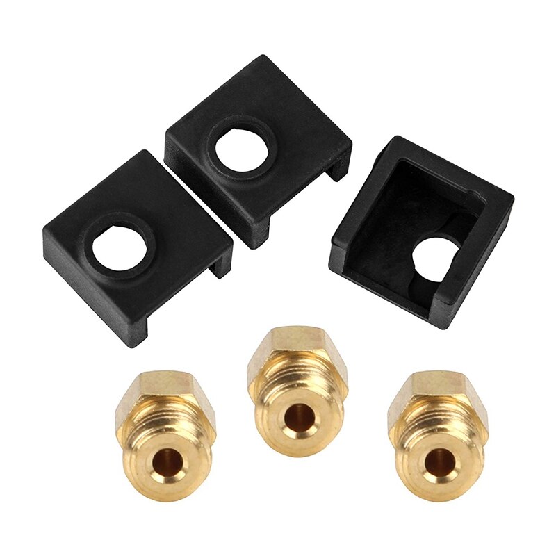 Bloque calentador de impresora 3D cubierta de silicona Mk7/Mk8/Mk9 Hotend para Ender 3, Ender 3 Pro, Cr-10,10S,S4,S5 Anet A8 y boquilla extrusora