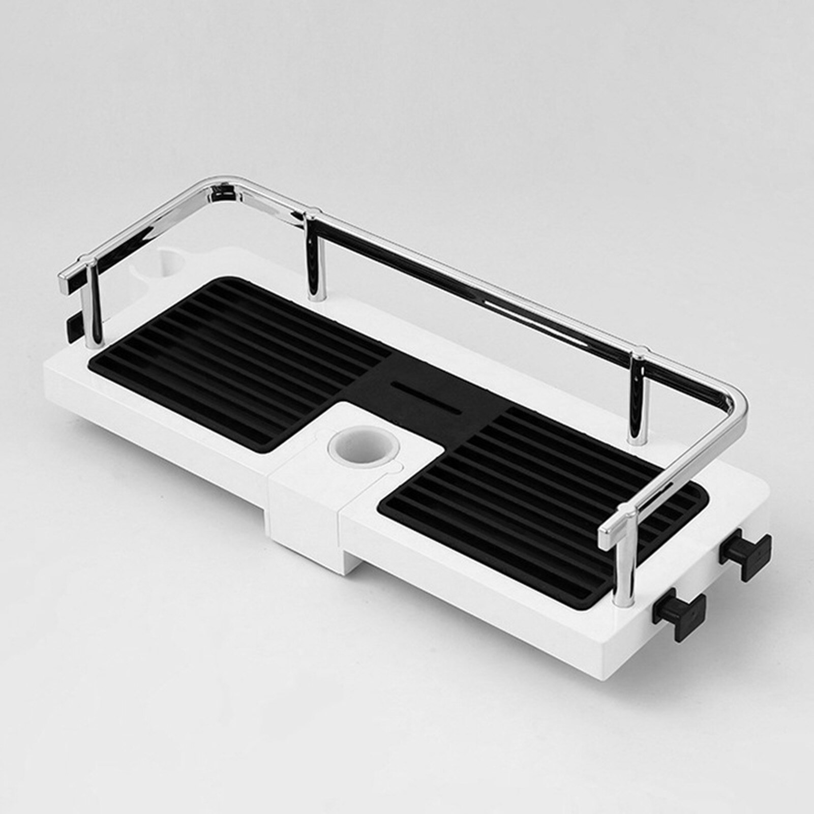 Bathroom Pole Shower Storage Shelf Stand Stainless Steeel Organizer Bathroom Shelves Single Level Shower Tray Bathroom Shelf