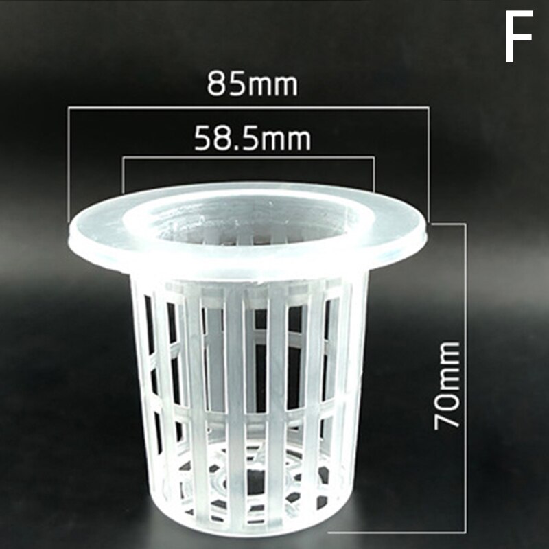 Pvc plastnät kruka trädgård hydroponisk plantskola nätkopp aeroponic grönsaksväxt smutsfri odlingskorg 10 st: F