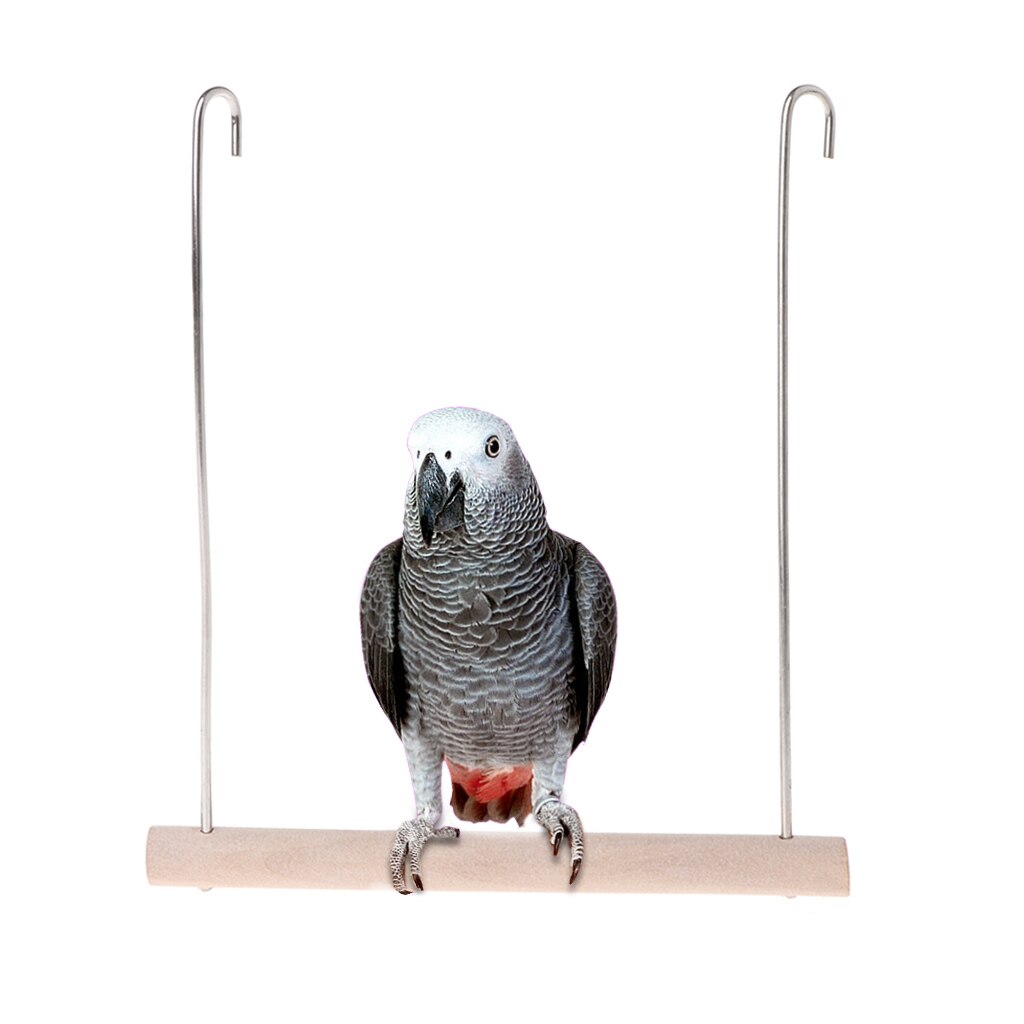 Percha de madera Natural para aves, loros, jaula, columpio colgante, juguetes, soporte de pie, de halloween o de Navidad
