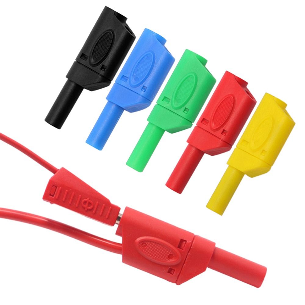 Stapelbare Bananenplug Diy 4Mm Zwart Rood Bananenstekker Veiligheidsmantel Elektrisch Gereedschap