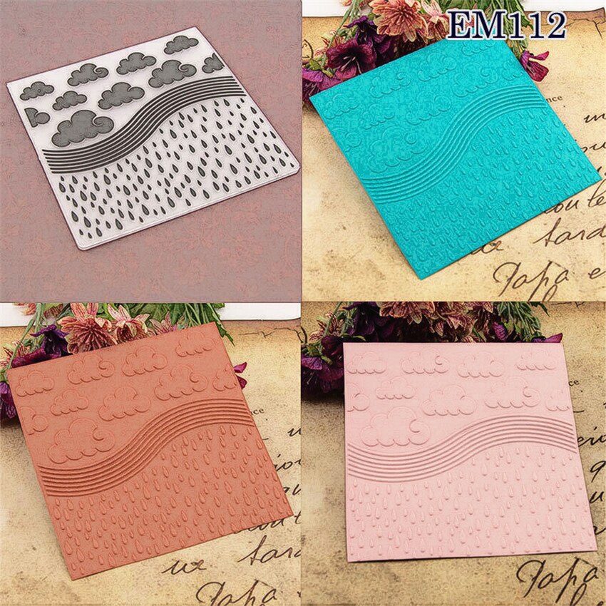 15x15cm flowerbeds Embossing folders Plastic bump Scrapbooking DIY Template Fondant indentation Cake Photo Album Card Make