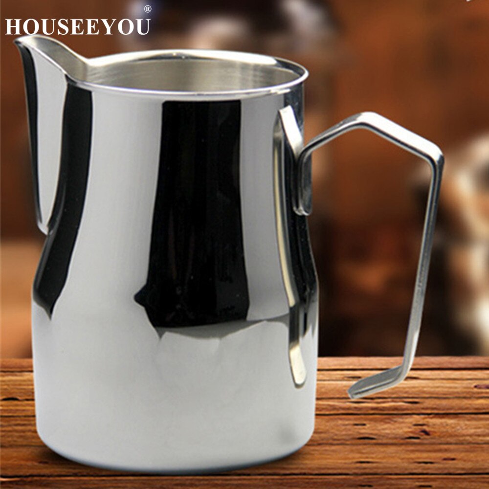 Jarra de acero inoxidable para espumar leche, jarra para Espresso, café Latte, herramientas para bebidas, manualidades Barista, novedad