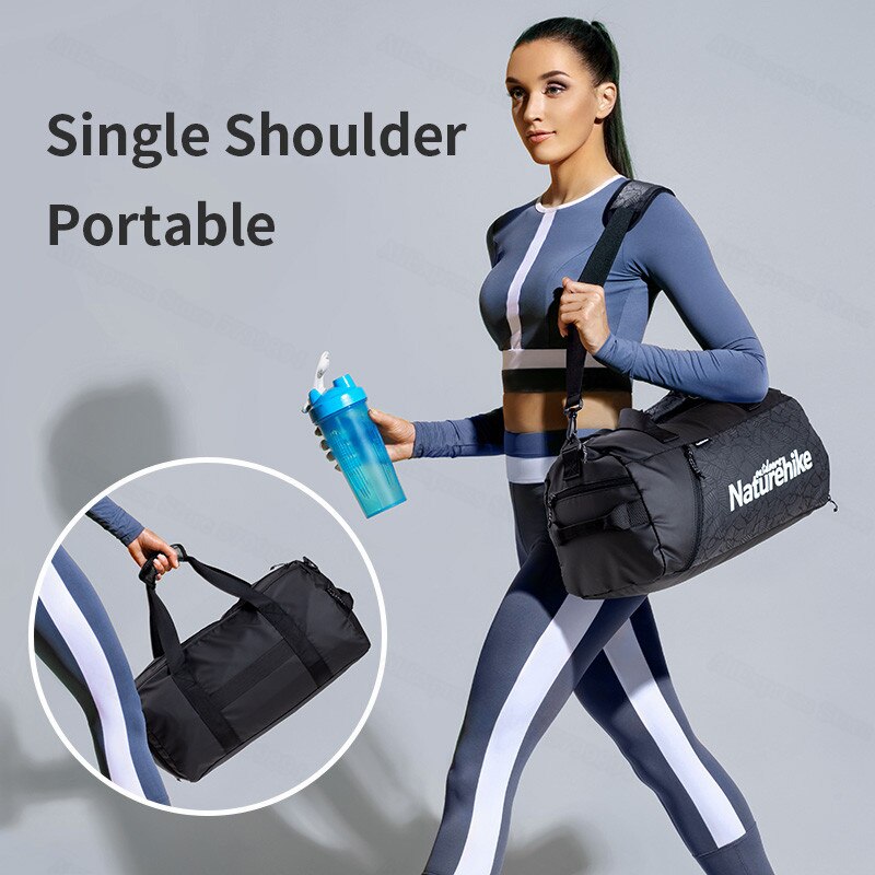 Naturehike Sport Gym Bag Unisex Shoulder Multi-pocket Dry Wet Separation Storage Bag Duffel Fitness Handbag TPU Waterproof