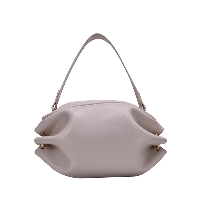 Women Shoulder Bag For Female Handbags PU Leather Female Crossbody Messenger Bags Youth Folding Bags: Beige crossbody bag