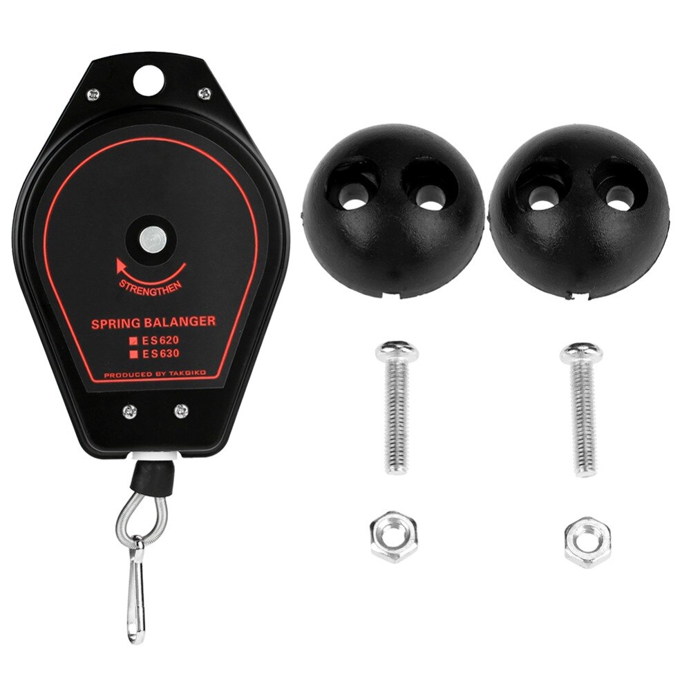 Precise Spring Balancer Retractable Tool Holder Hanger Capacity 0.6~2.0kg ES620(Black)