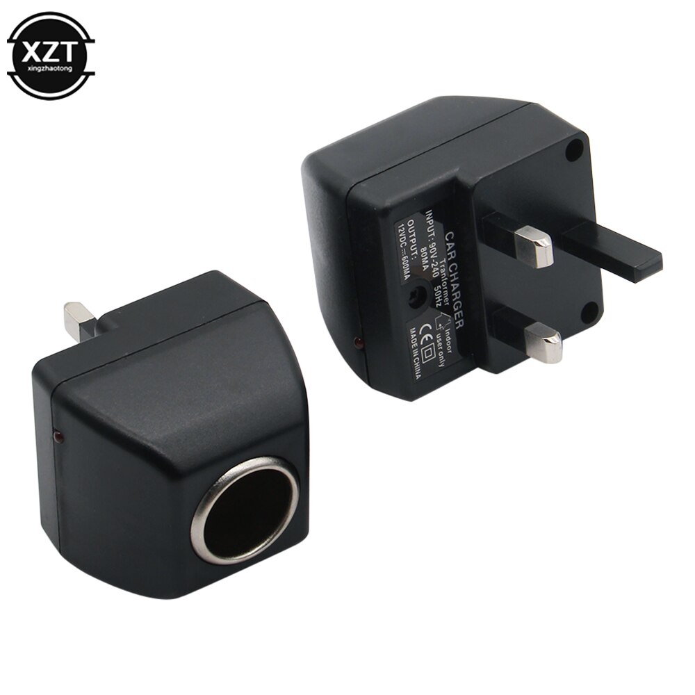 AC Adapter Mit Auto Buchse Auto Ladegerät EU Stecker 220V AC Zu 12V DC Verwenden Für Auto Elektronische geräte Verwenden Zu Hause