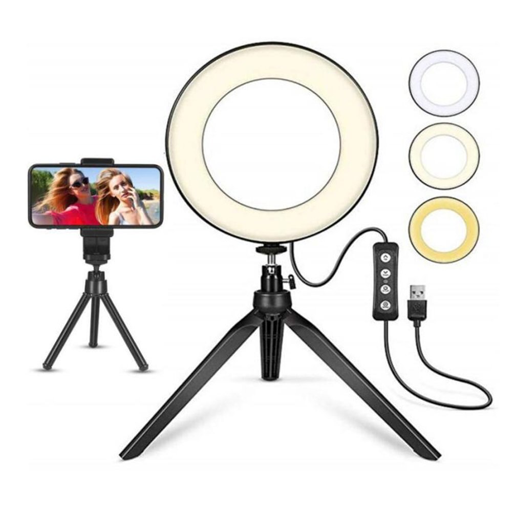 8 inç telefon LED ışık halka Selfie halka lamba yenilik novedades fotoğraf Video canlı stüdyo dolgu ışığı fotoğraf ışığı için