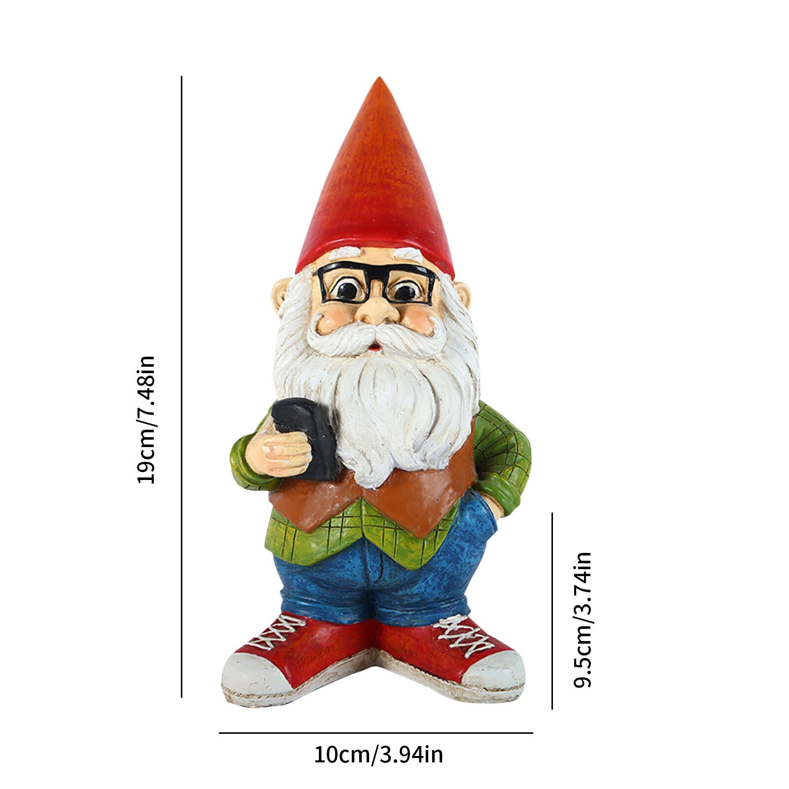 Resin Naughty Garden Gnome Garden Statue Christmas Dress Up Garden Decoration Resin Gnome Christmas Resin Gnome