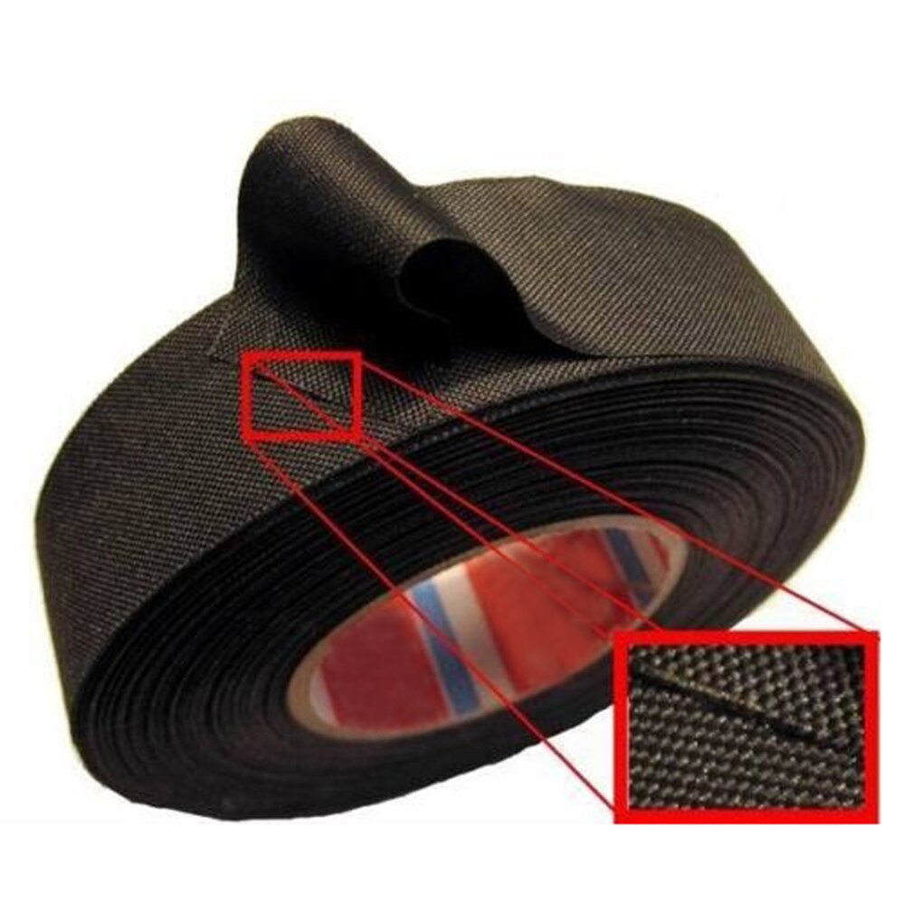 Cinta adhesiva para coche, arnés de alambre para envolver Cables, tela, cinta Termocontraíble, resistente a ruidos, amortiguación, 19mm x 25m