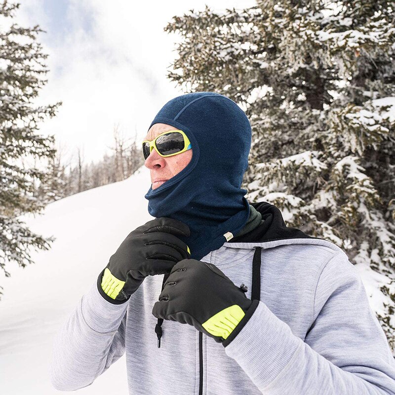 100% Merino Wool Balaclava With Ears Men Women Ski Mask 300G Merino Wool Midweight Motorcycle Riding Thermal Face Mask