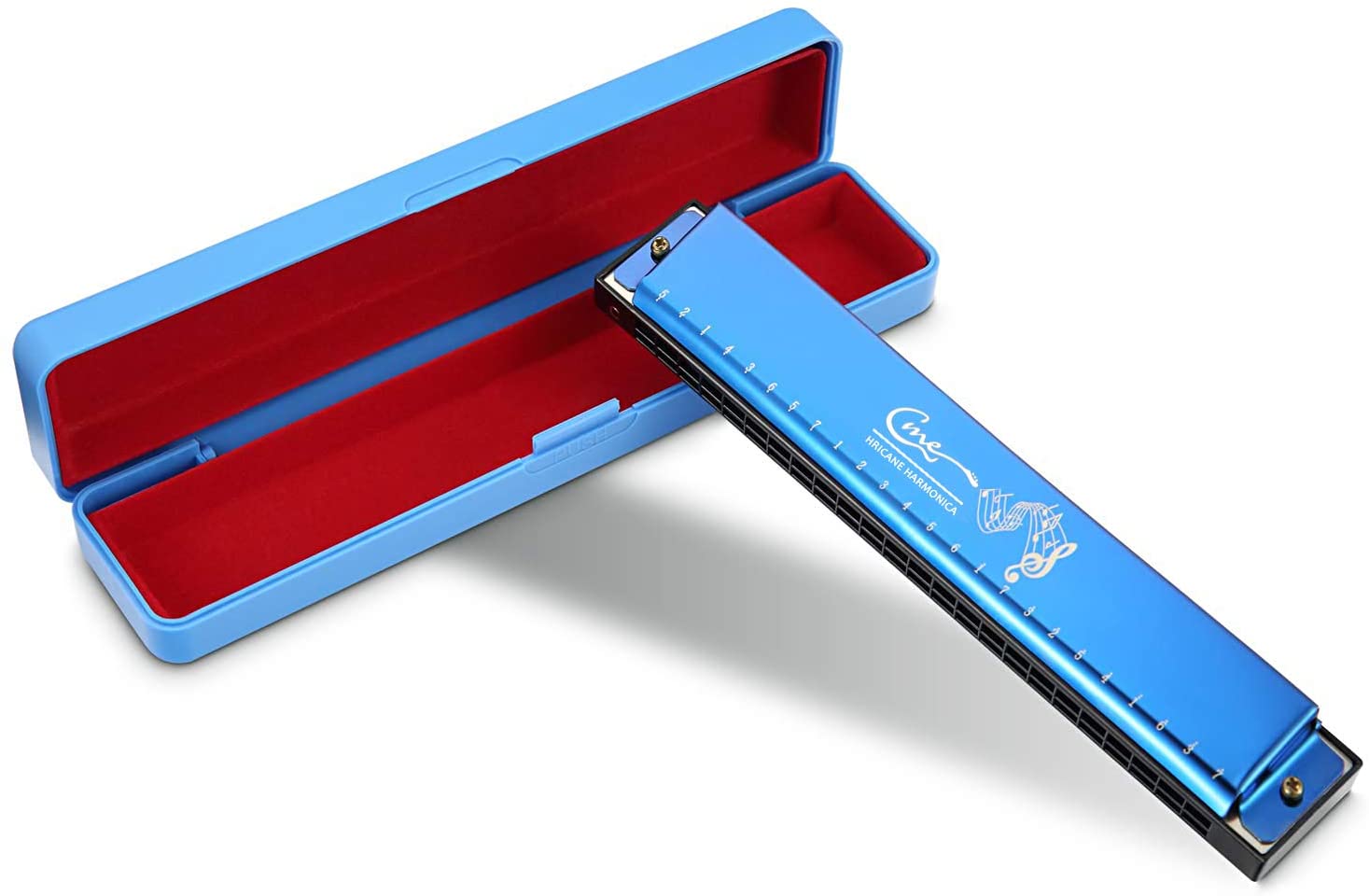 mondharmonica CG-sleutel 10 Gaten 20 Noten Mondharmonica Voor Beginners Die Het Instrument Leren Bespelen 10 Gaten Mondharmonica (Color : Gold-C tone