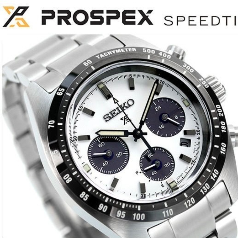 Original SEIKO Watch SSC813P1 Panda Three Eyes Series for Men Multi Functional Waterproof Watches Calendar High End Luxury Watch