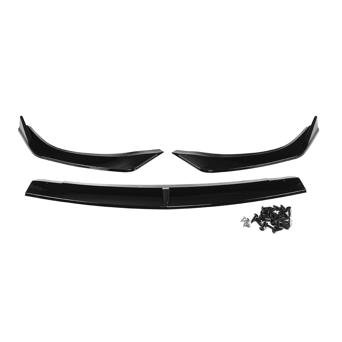 Carbon Fiber Look Front Bumper Lip Splitter Kit (4pcs) – Fits Mazda 2, 3, 5, 6, CX-3, CX-5, CX-9 (2000-2021)