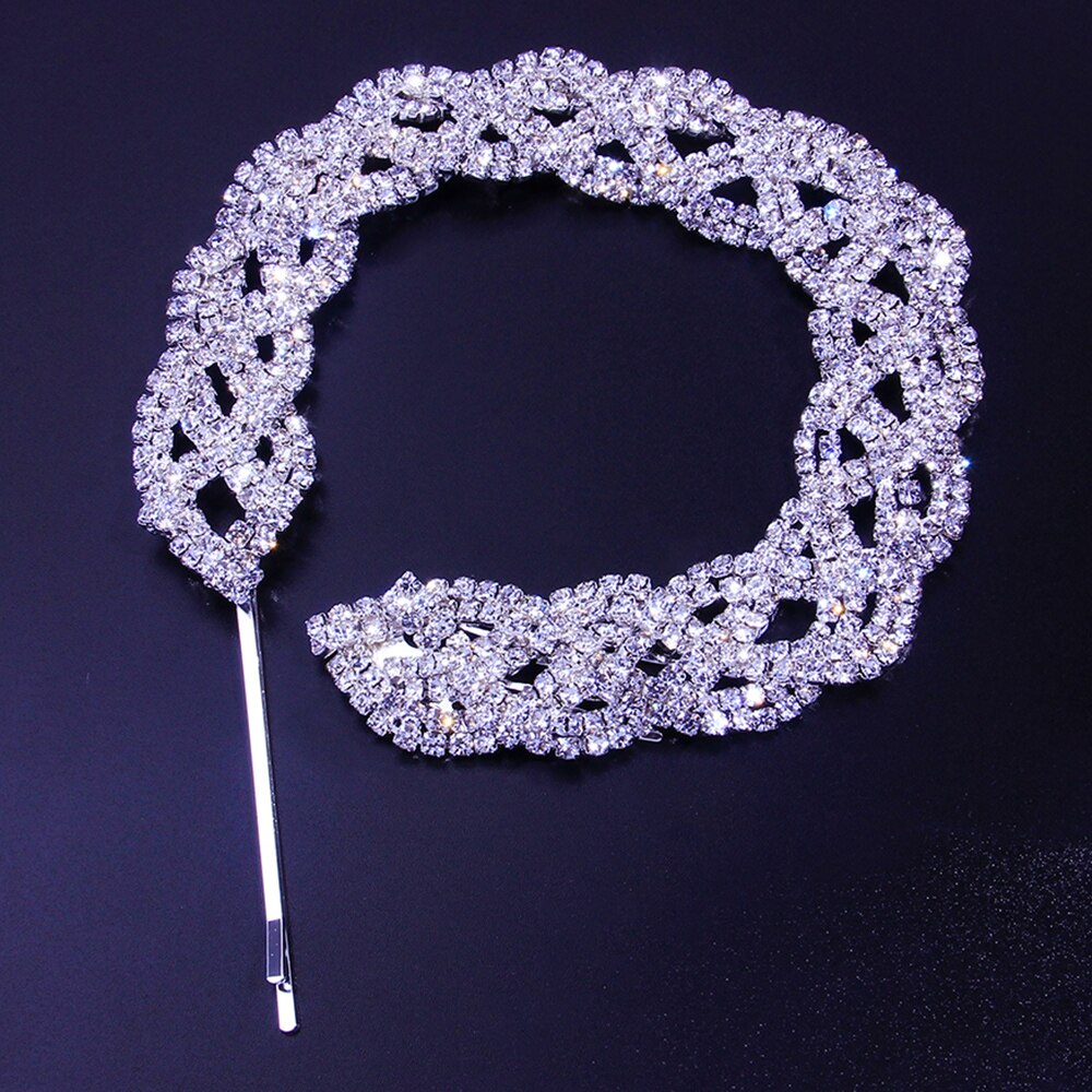 Strass Kette Lange Haar Clips Stirnband Schmuck für Frauen Persönlichkeit Indische Hochzeit Haar Kamm Kette Braut Dekoration