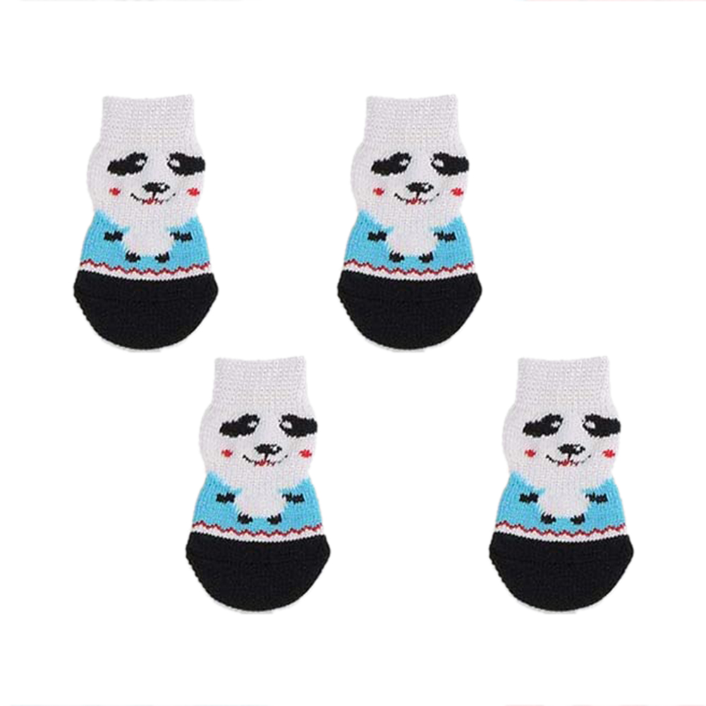Chaussures antidérapantes en tricot pour chien, 4 pièces, jolies chaussettes pour petit chien, chat, Chihuahua, bottes pour l&#39;hiver, protection des pattes: 2C / S