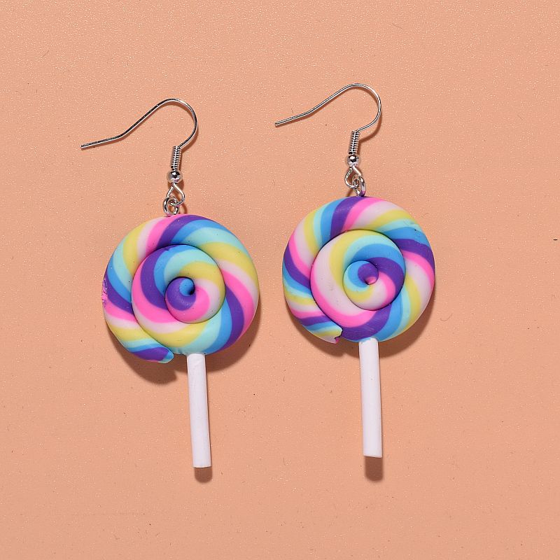 1 par de pendientes de gota de comida de Donut 3D de colores para mujer, para niños, creativa, divertida, abalorios de pastel Kawaii, pendientes colgantes, joyería: Verde del ejército de Zinc