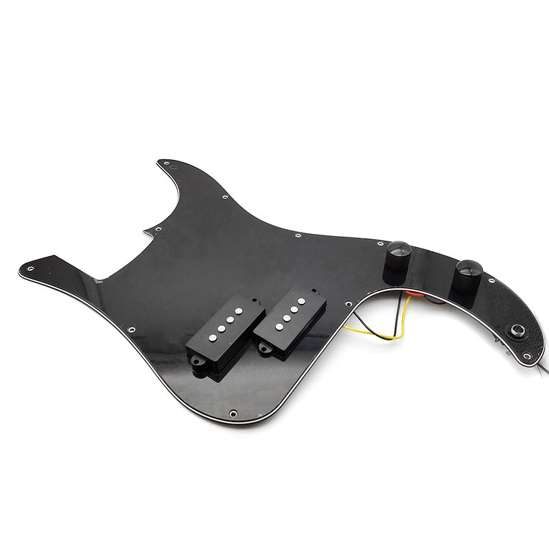 P Bass Prewired Loaded Pickguard Pickup for Precision Bass Guitar 3 Ply PB Pickups Black Electri Guitar Parts