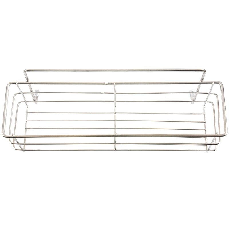 STAINLESS STEEL NON-RUST BATHROOM SHOWER SHELF STORAGE SUCTION BASKET CADDY