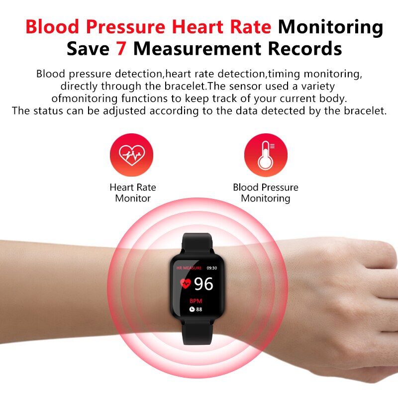 B57 smart watch IP67 waterproof smartwatch heart rate monitor multiple sport model fitness tracker man women wearable