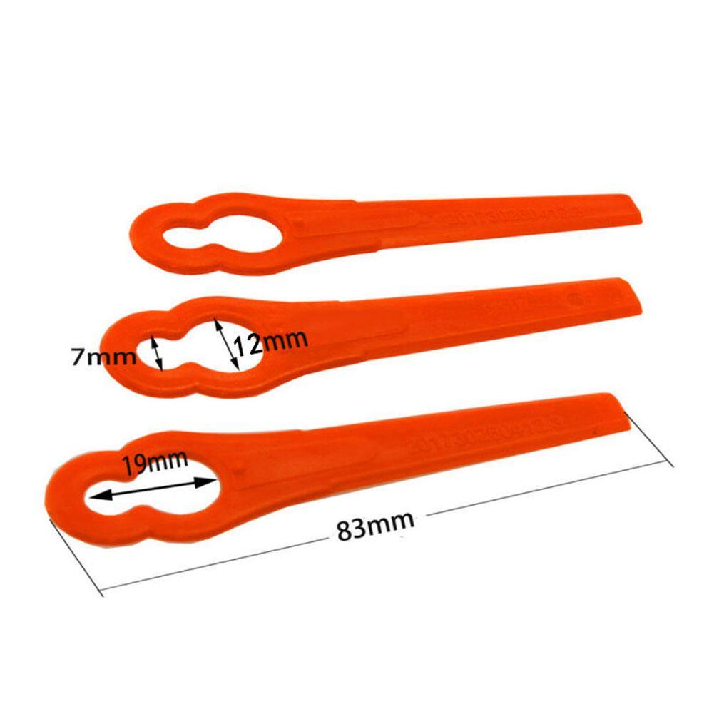 100pcs Plastic Blade Cutter Replace For Trimmer Garden Lawn Mower Strimmer Blade Stihl-PolyCut 2-2 Cordless Grass Garden Crop