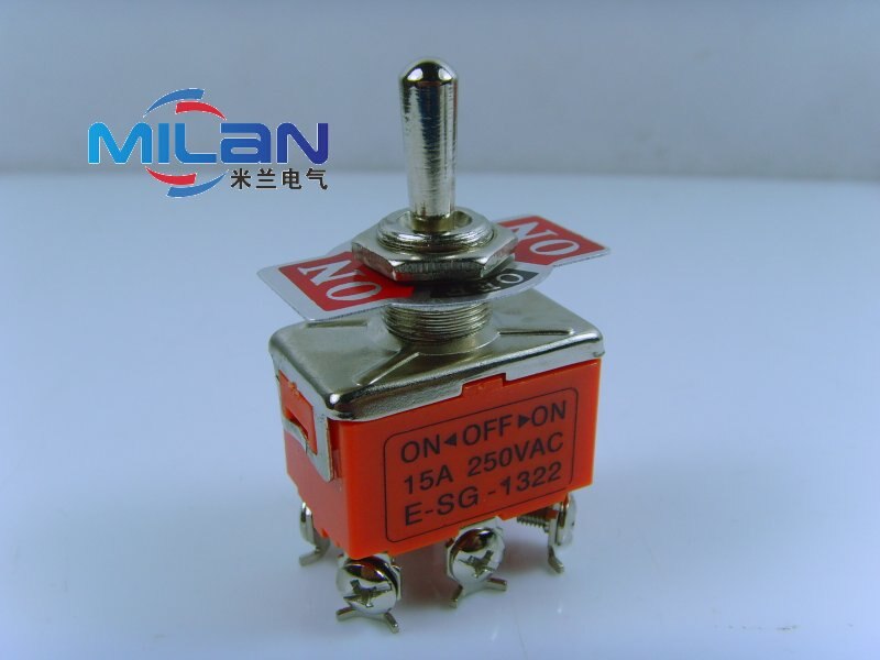1PCS E-SG-1322 DPDT ON/OFF/ON Industrial Toggle Switches 1322 Double pole Double throw