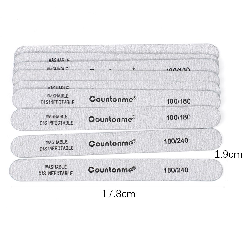 50Pcs/100Pcs Straight Wood Nail Files Double Sided Thick Stick 100/180/240 Sandpaper Grinding Buffer Nail Accessoires Salon Tool