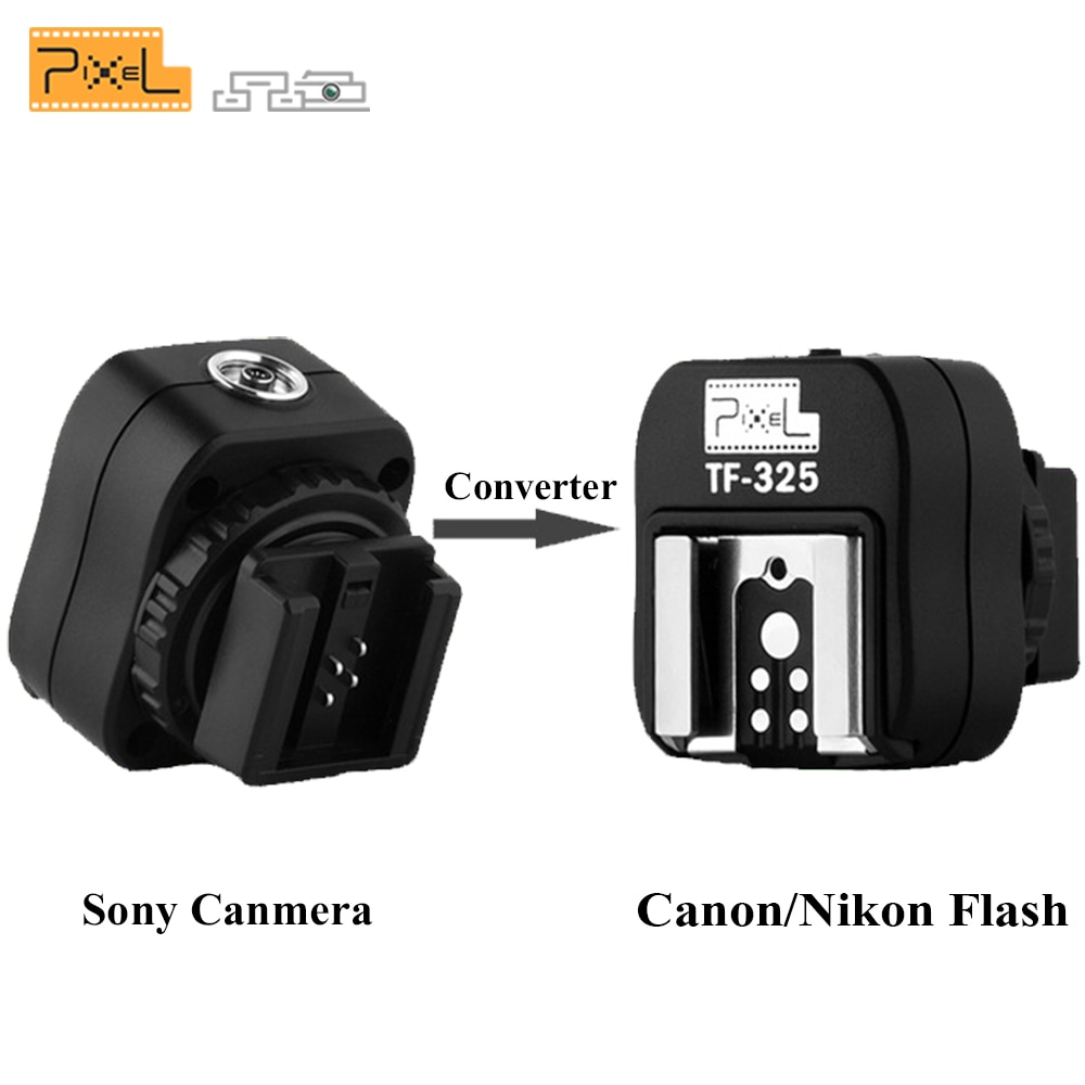 Pixel TF-325 Flash Adapter Shoe Converter Voor Sony A65 A37 A77 A57 A100 A200 Camera Canon Nikon YN560III YN560IV JY-680A