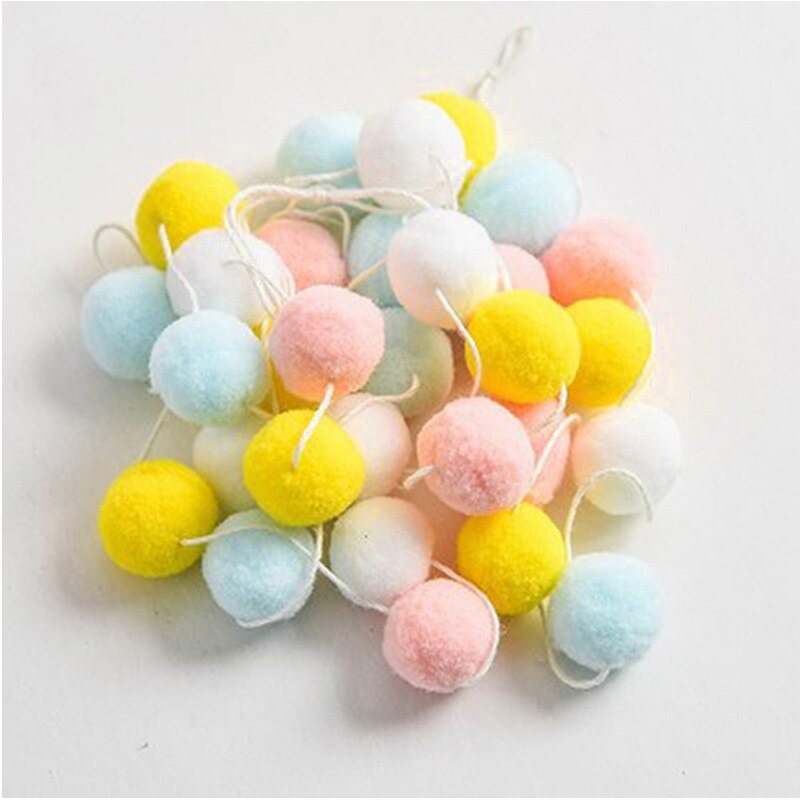 2.3M Babykamer Decoratie Macaron Gekleurde Haar Bal Kids Meisjes Decor Tent Beddengoed Bumpers Party Hanger Muur Opknoping Accessoire