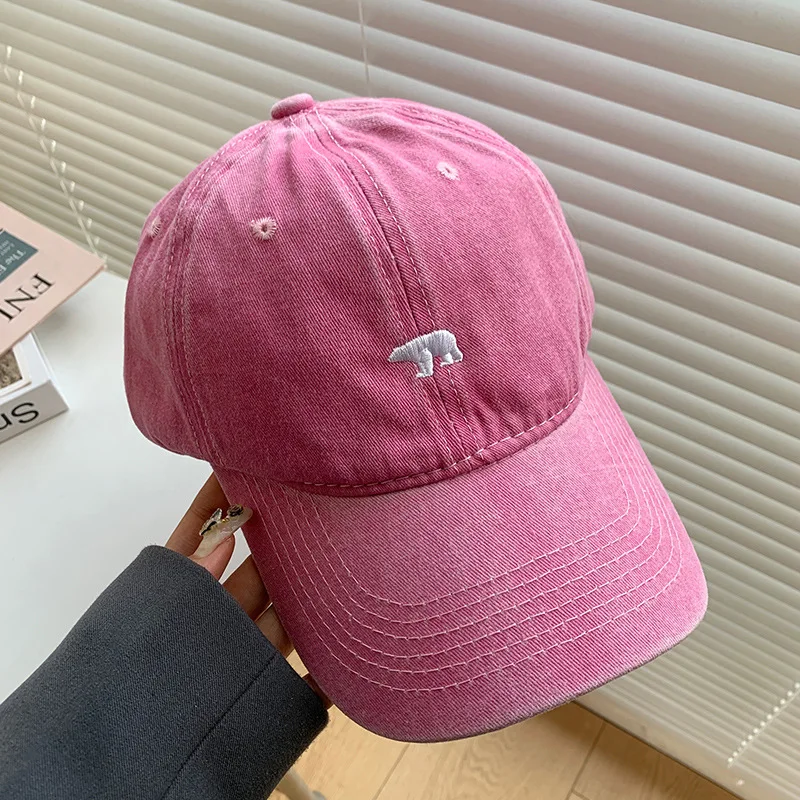 Stilvolle Baseballkappe mit Eisbär-Stickerei, Sonnenschutz, atmungsaktiv, verstellbar, idealer Freizeithut für Herren und Damen, unisex-Baseballkappen: Blau