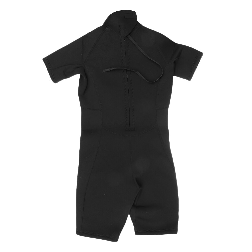 Mannen 3Mm Neopreen Shorty Wetsuit Voor Duiken Snorkelen Zwemmen Surfen Zwart
