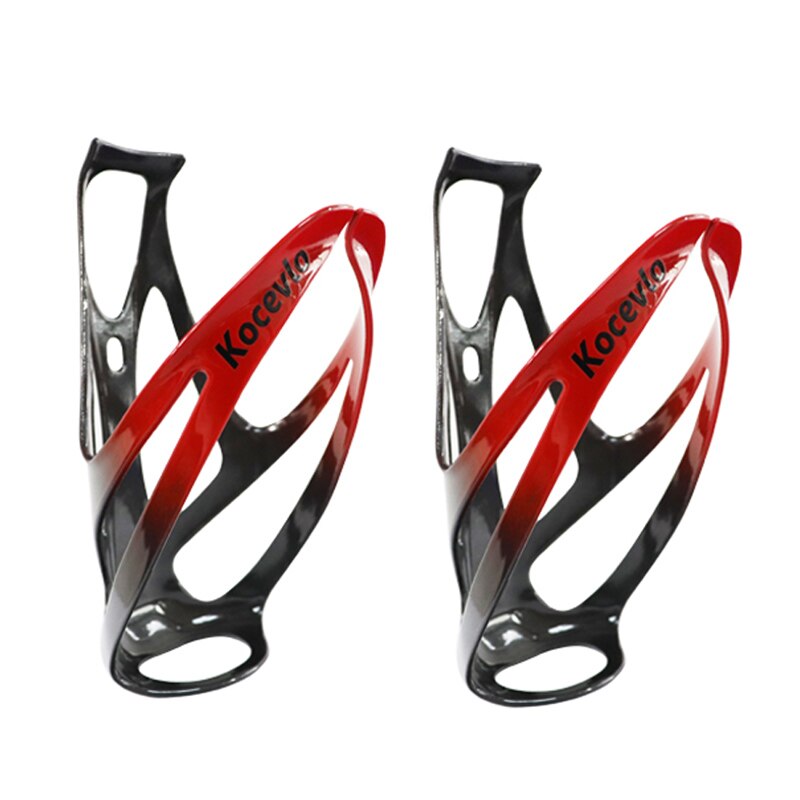 road bicycle bottle cage carbon fiber nylon fiber hybrid material bike bottle holder mtb bicycle water bottle holder: black red 2pcs