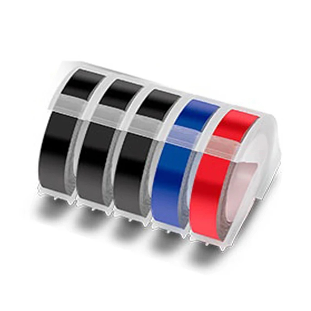 5 pk etikettendrucker kompatibel für 3d dymo-etikettenbänder, mehrfarbig , 9mm druckerbänder, motex  e101 , 1610 cidy  c101 etikettenmaschinenbänder: Lm