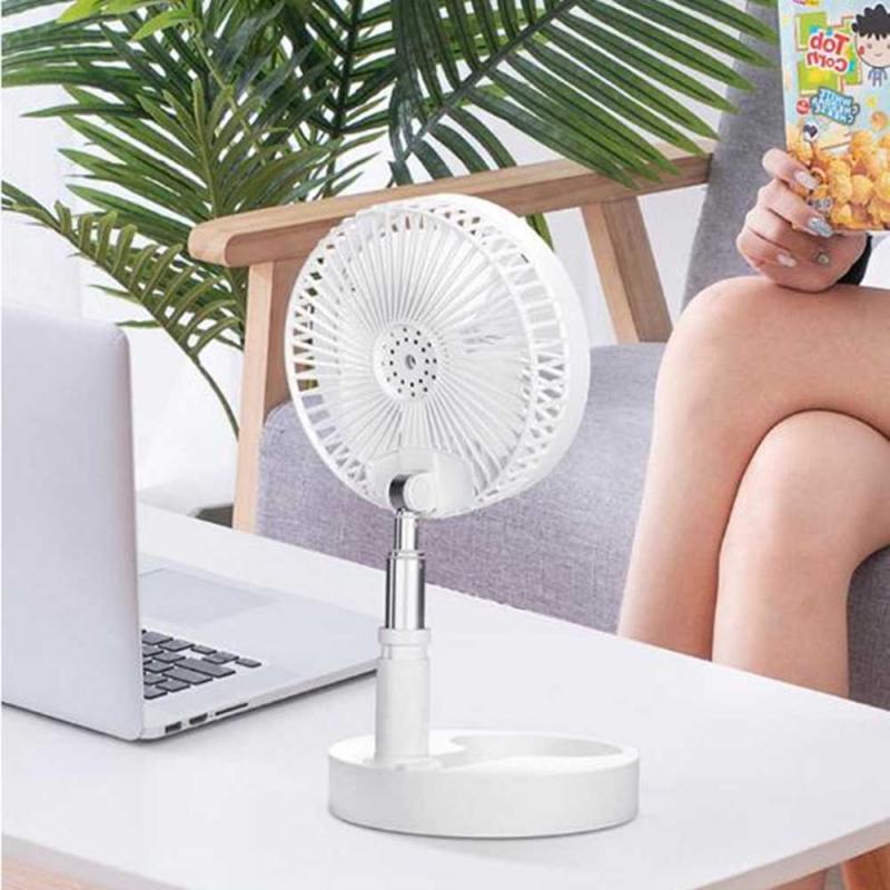 Vouwen Telescopische Elektrische Ventilator Usb Oplaadbare Student Notebook Slaapzaal Huishoudelijke Bed Bureau Outdoor Camping Mini Fans