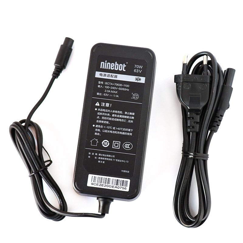 Original Ladegerät Für Ninebot Mini und Profi Gleichgewicht Auto Selbst Ausgleich Rolle 63V 1,1 A 70w 2nd Energie Adapter Mit Kabel