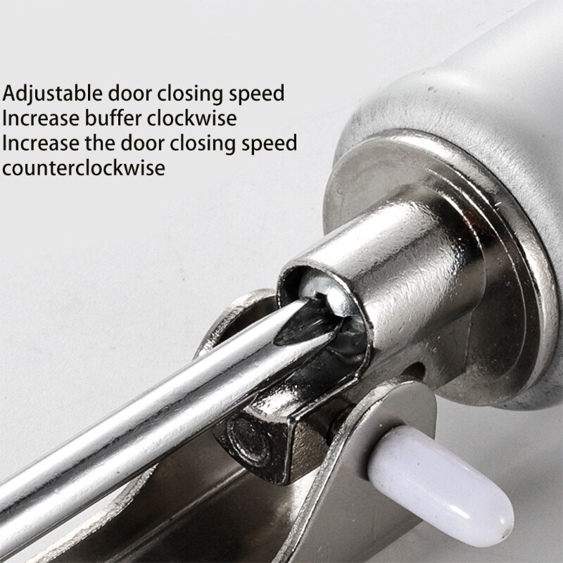 Automatic Door Closer Pneumatic Buffer Page Surface Mounted Open Angle 100°