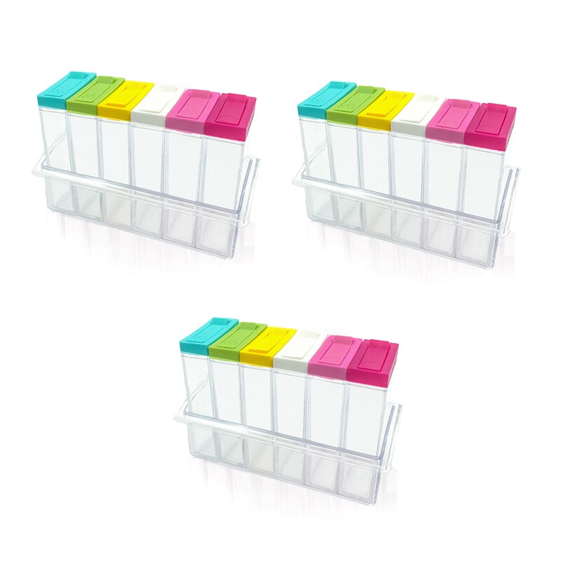 Clear Storage Container Flessen Spice Jars Peper Containers Spice Jars Opslag Containers Keuken Gadgets En Accessoires: 3pcs