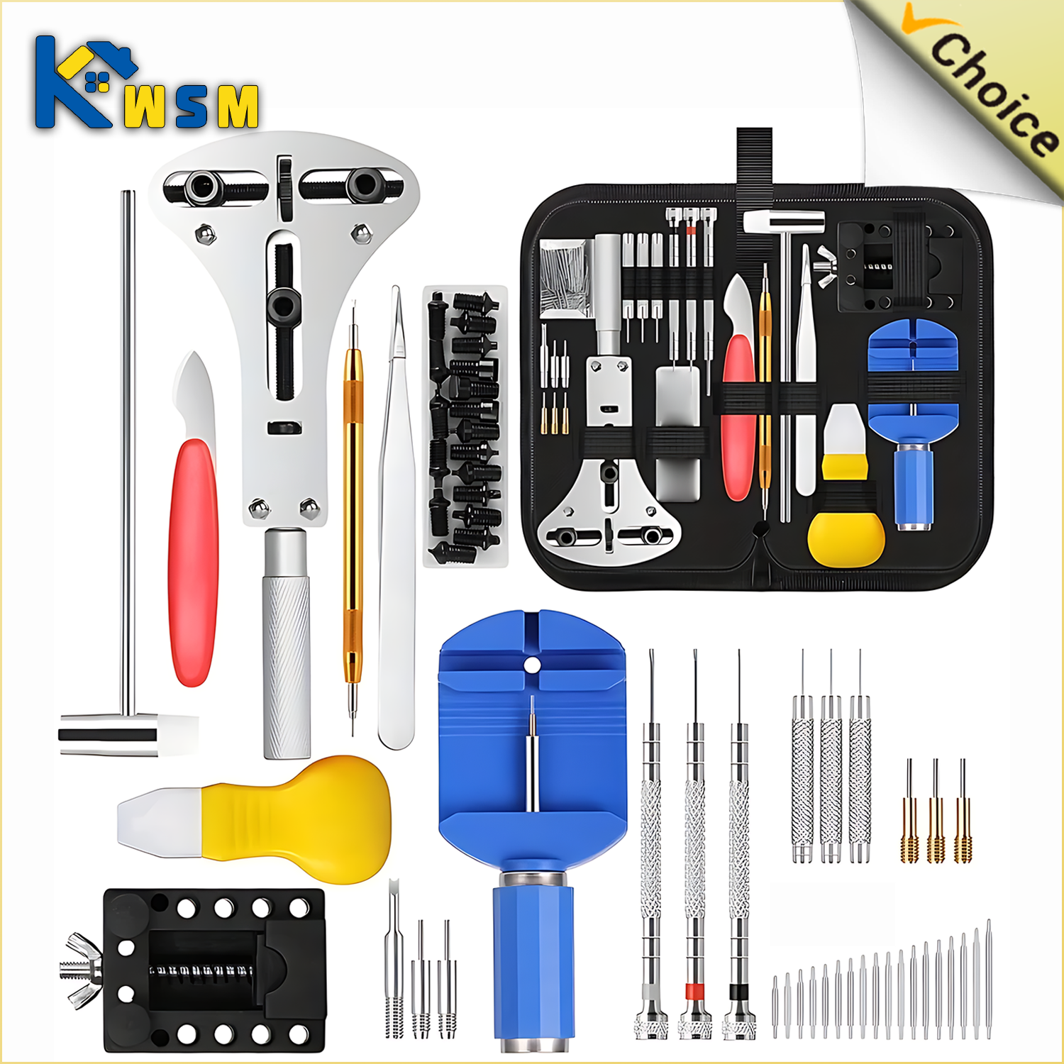 147 Stuks Horlogemaker Horloge Reparatie Reparatie Gereedschap Set Case Removeropener Bar Set Horloge Veer Pin Bars En Achterkant Case Opener Schroef