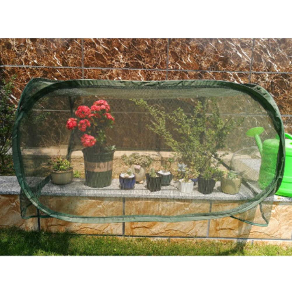 Tuin Kas Ademend Insect Doorschijnende Opvouwbare Kas Ruimtebesparend Tuin Planten Bloem Cover Tent