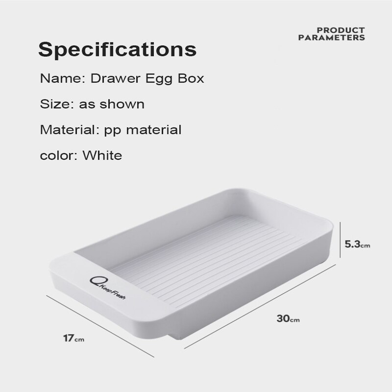 Durable Multi-layered Egg Storage Box Fridge Fresh-keeping Food Storage Box Ftuit Vegetable Drawers Superimposable Home Storage
