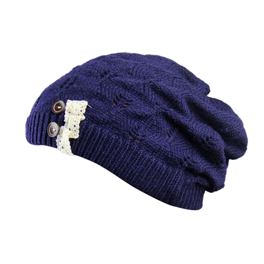 Stijlvolle Winter Hoed Eenvoudige Warmer Cap Koude Bescherming Hoed Creatieve Outdoor Gebreide Hoed Voor Lady Meisjes (Rood): Blue