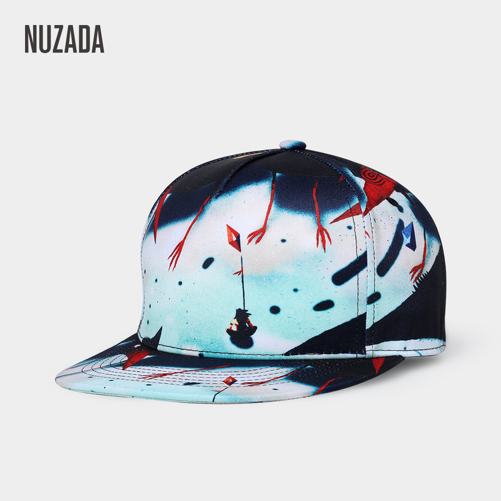 NUZADA Exclusieve 3D Printing Hip Hop Cap Voor Mannen Vrouwen Neutraal Paar Originele Punk Art Patroon caps