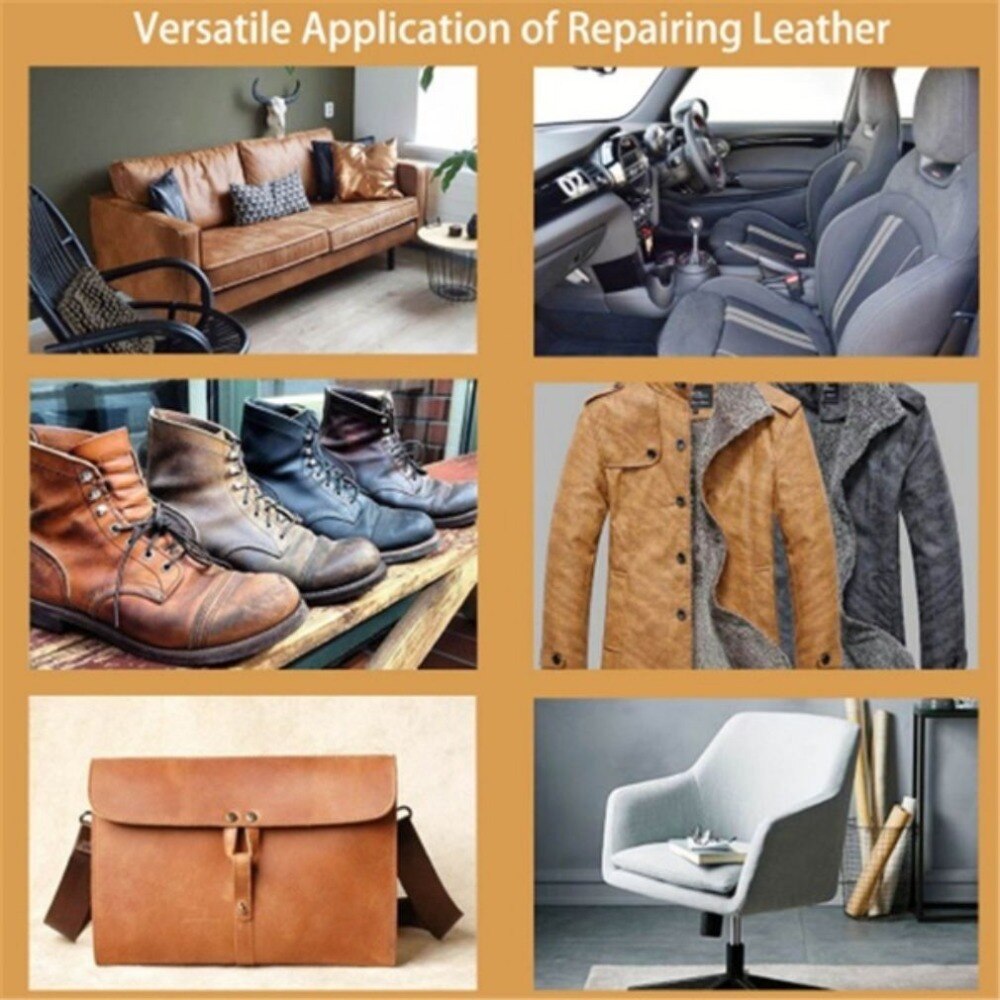 Universal Leather Repair Tool 20ml Car Seat Sofa Coats Holes Scratch Cracks No Heat Liquid Leather Vinyl Repair Kit