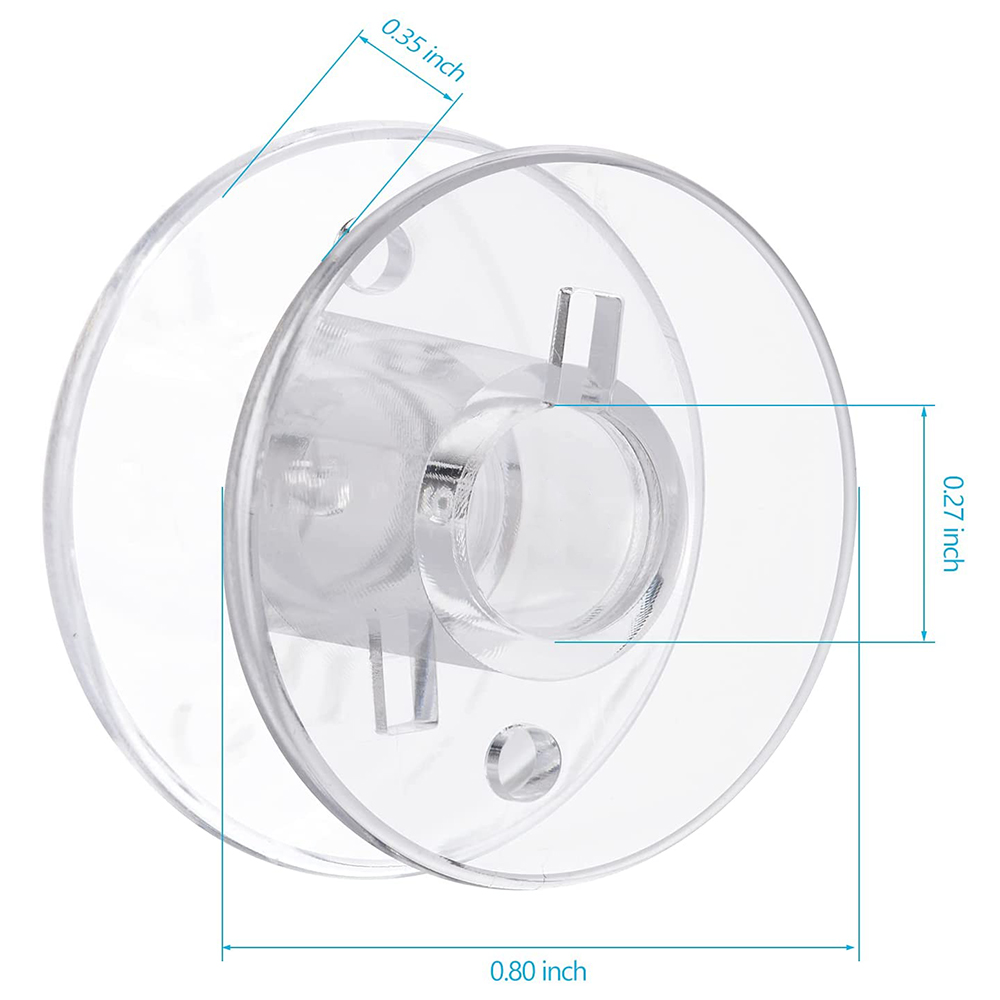Bobinas transparentes para máquina de coser, 10-50 Uds., para bricolaje, bordado acolchado, bobinas de plástico, carretes de bobina vacíos, herramientas de costura