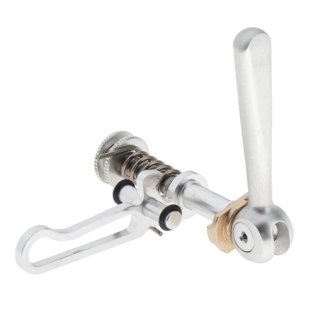 Fahrrad Sattelstütze Klemme Brompton Faltrad Sitz Post Clip Schnalle Schloss mit Haken Fahrrad Sattel Komponenten Teile Reparatur: Silber-