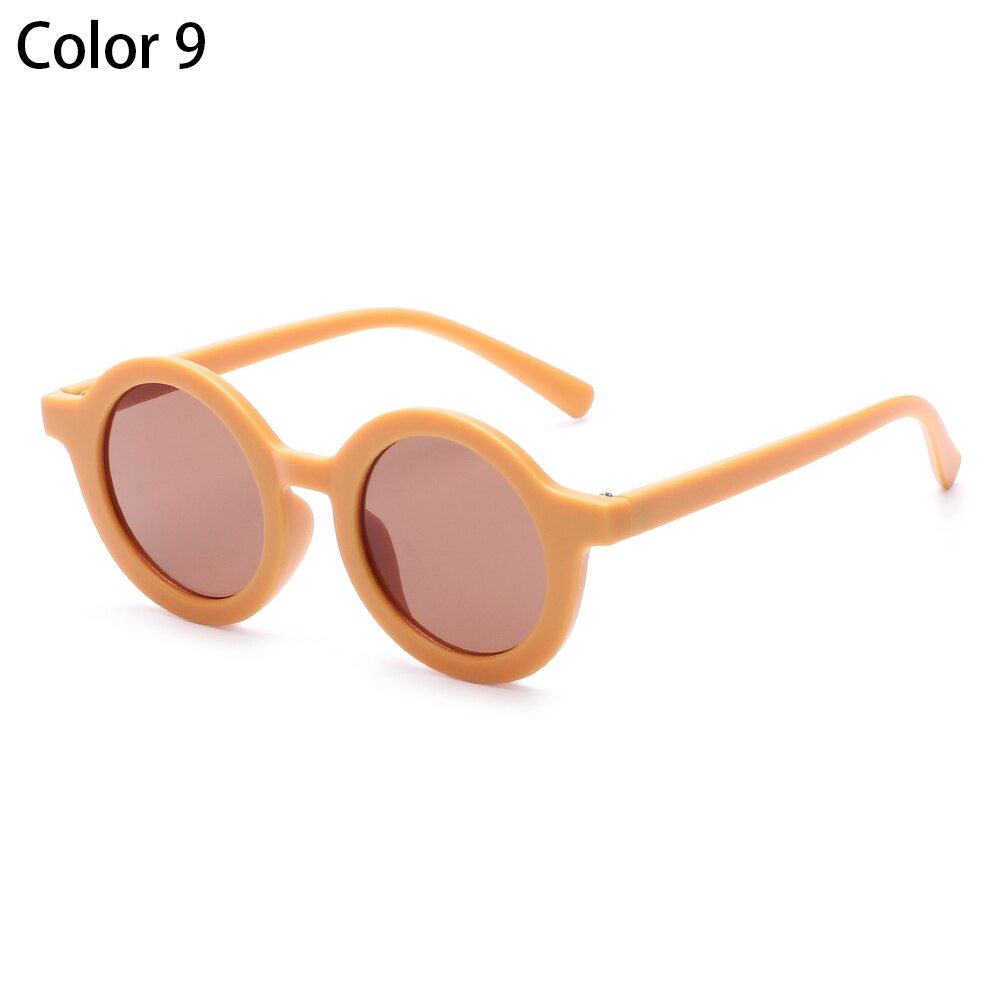 Gafas de sol Retro para niños, lentes de sol con marco redondo, protección UV 400, para playa al aire libre, 1 ud.: 9