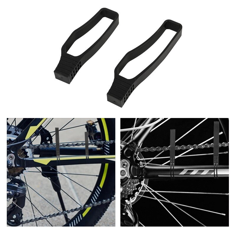 2 Stuks Rubber Bike Chain Beschermhoes Frame Chain Chainstay Guard Pad Voor Mountainbike N66: Black
