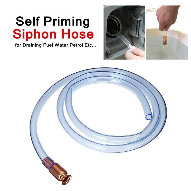 1.85M Self Priming Siphon Hose Pump Draining Fuel Water Petrol Aquarium Car Boat